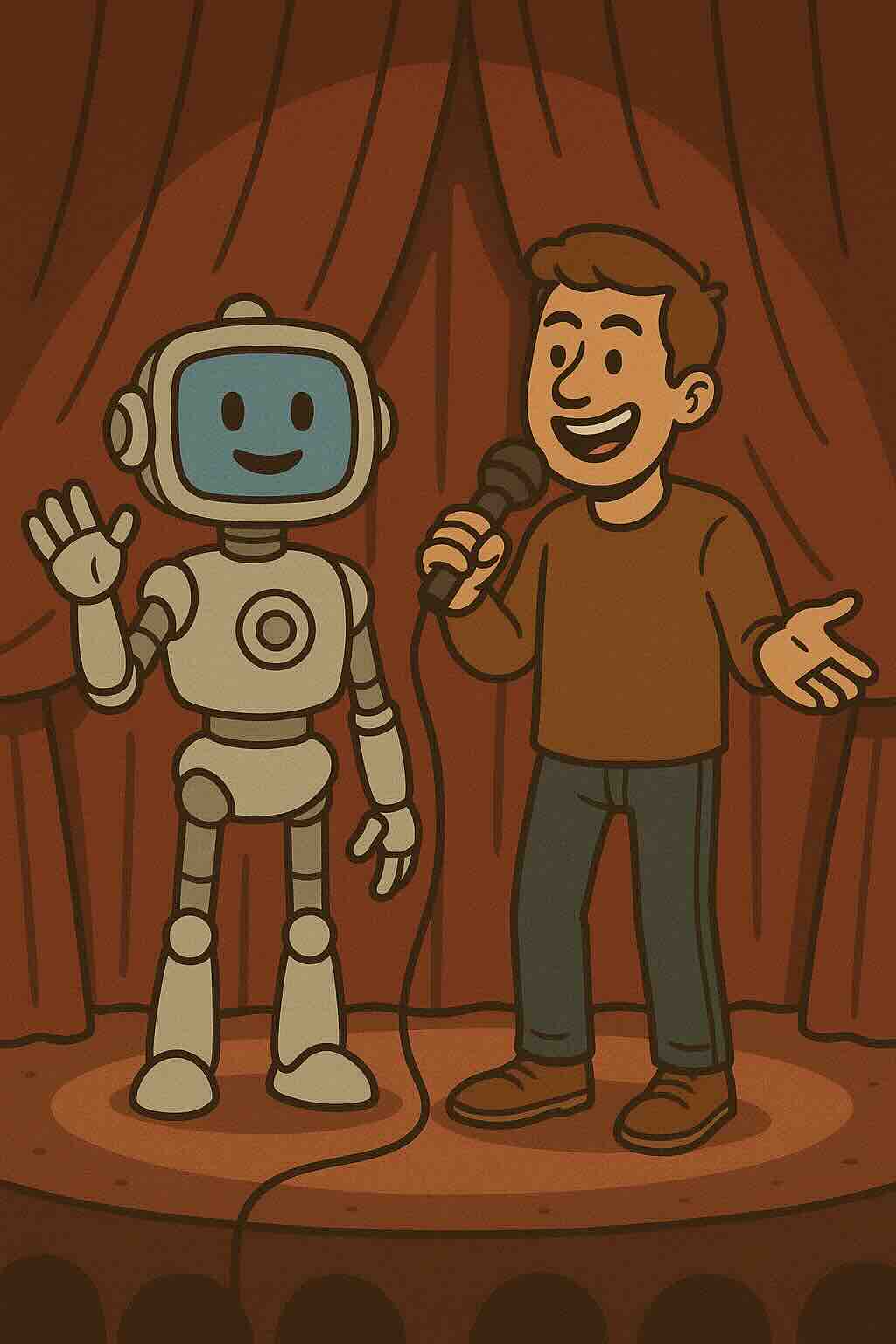 AI and human comedian collaboration