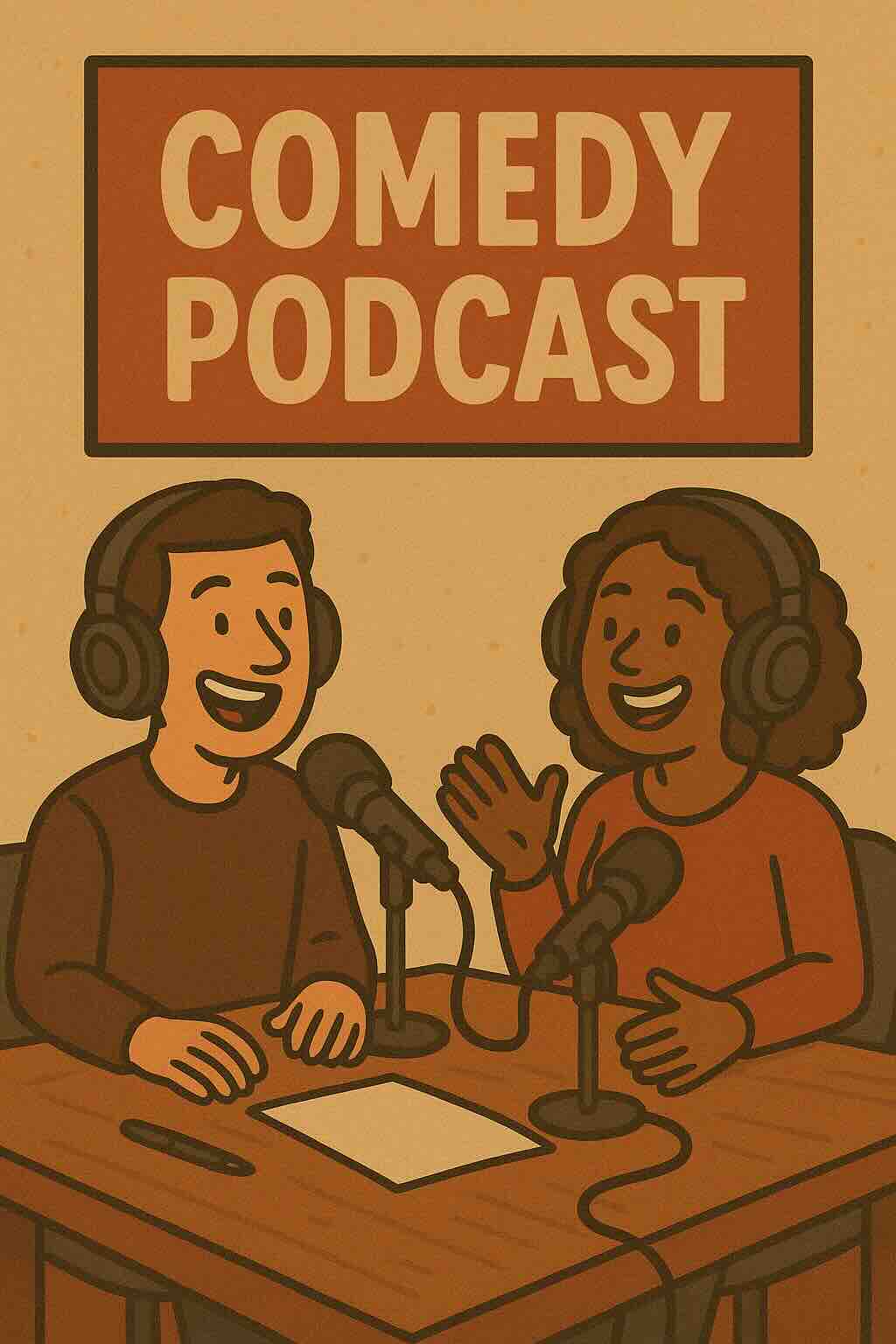 Comedy podcast recording